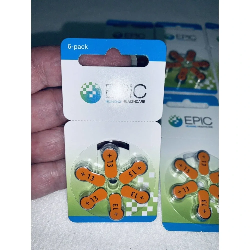 EPIC Hearing Healthcare Batteries 9×6packs Lot #6069 54 Total Zinc Air 13 NOS